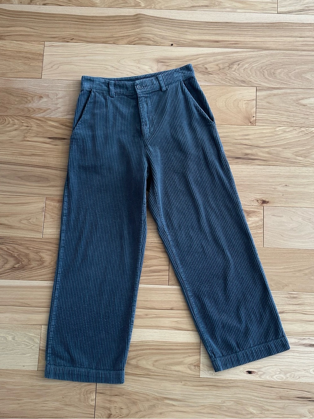 Lacausa Corduroy Trousers - Blue Cotton Corduroy pants - size 4